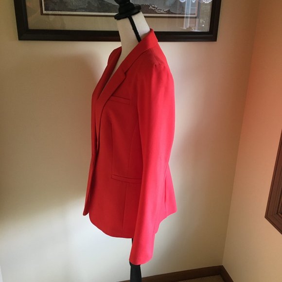 Tomato Orange Lined Blazer - TALL - Picture 4 of 5